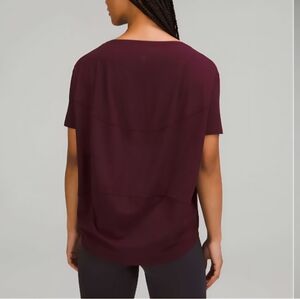 Womens Lululemon Back In Action Short Sleeve *Nulu Fabric